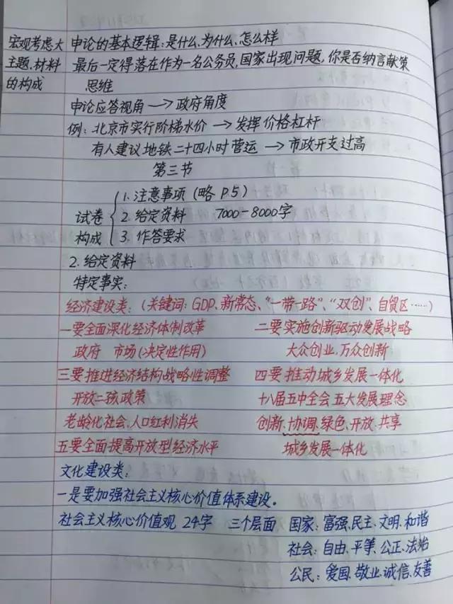 行測(cè)80分，申論70分，公考牛人筆記分享！