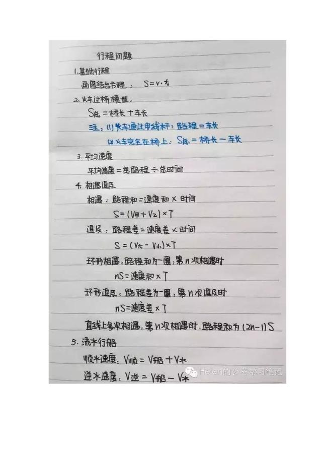 行測(cè)公式記不??？學(xué)霸幾張筆記就搞定了！